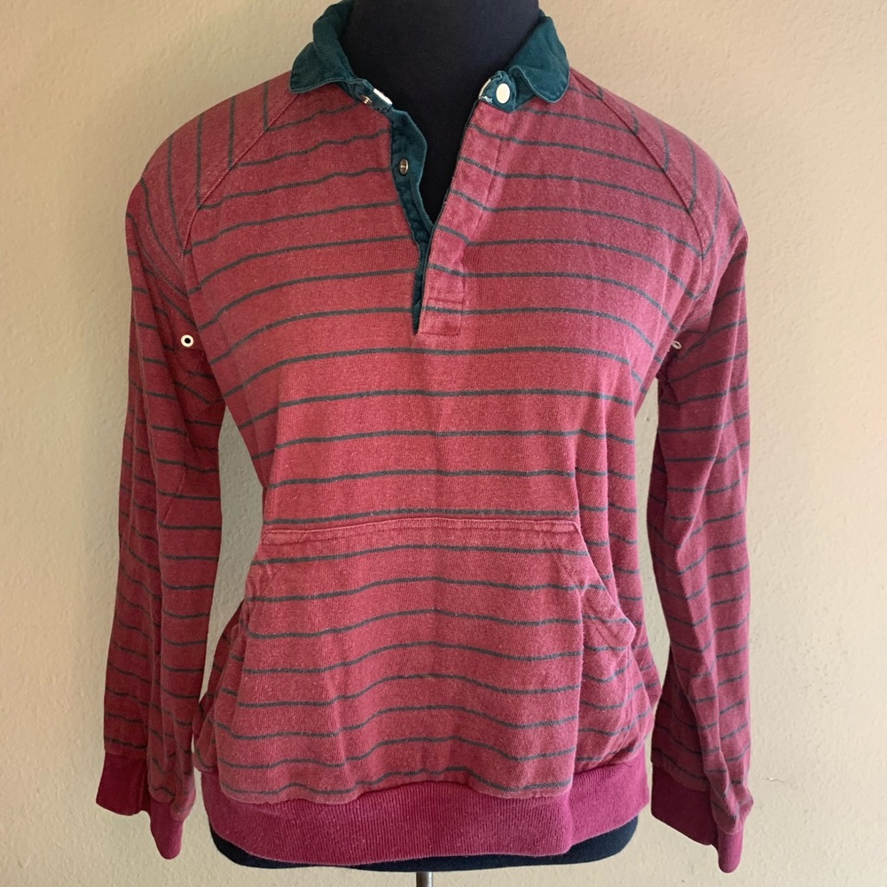Awesome 1980s Merona Sport Polo Style Sweatshirt Size XL Made in Hong Kong